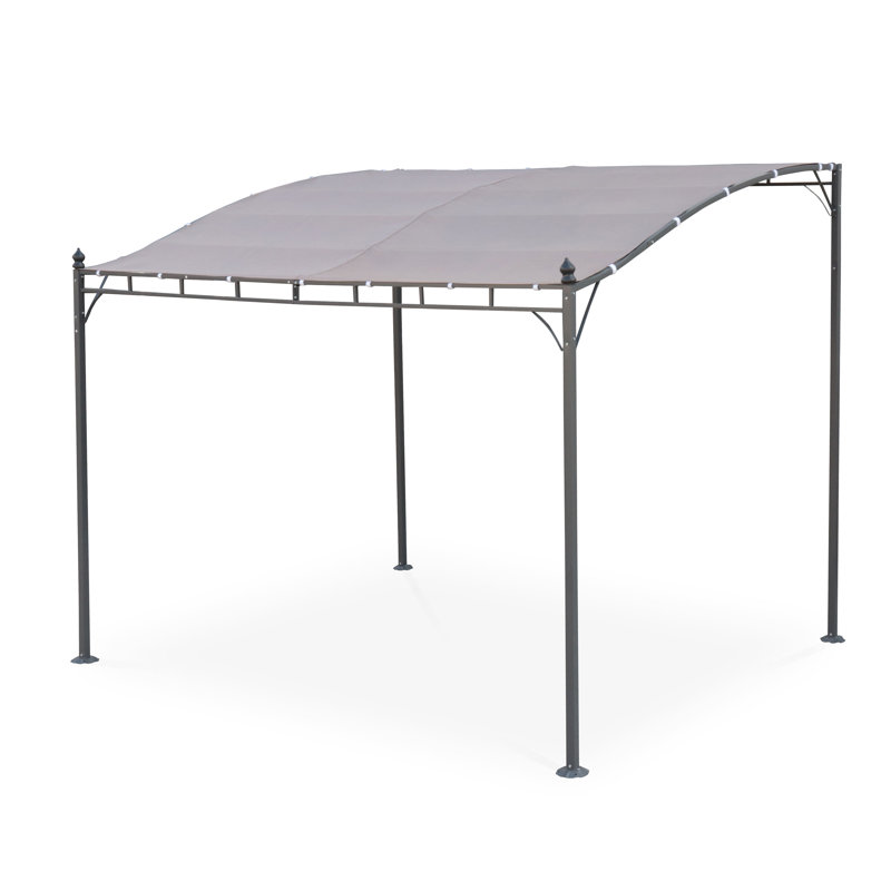 Laurits 3m x 2.5m Steel Patio Gazebo, Beige/Brown