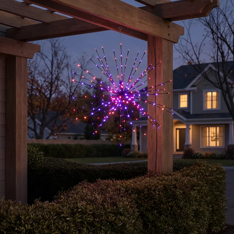 200 lanternes 200 lumières, Orange / mauve, H 32 po x L 32 po x l 32 po