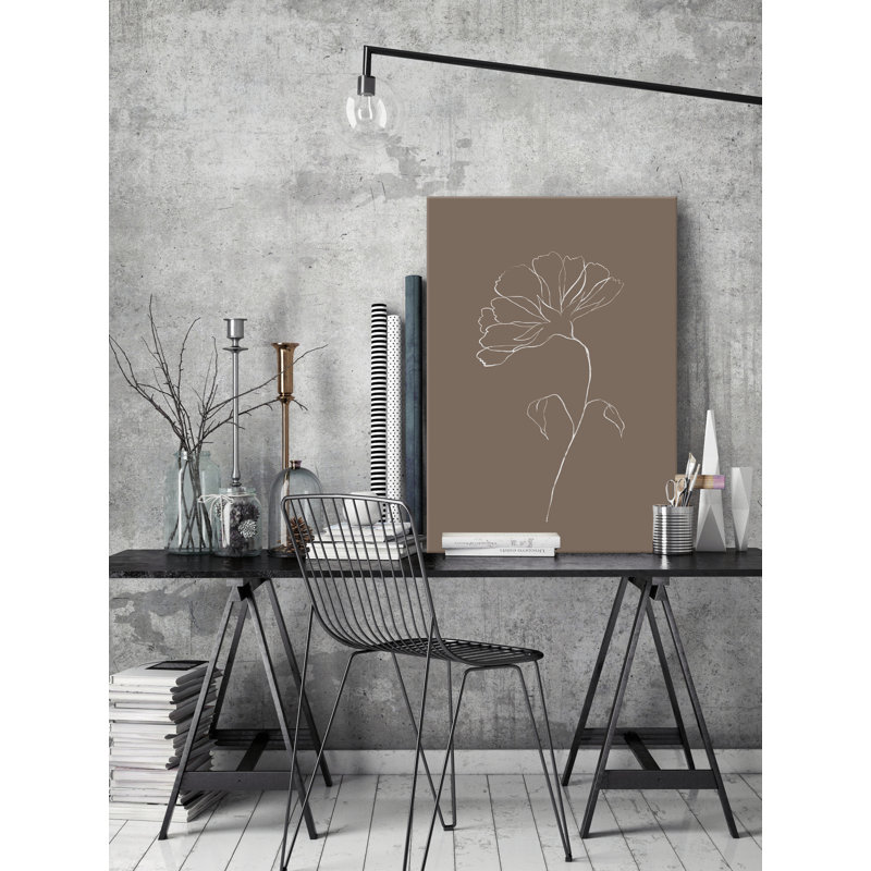 «transparent Flower Sketch», reproduction sur toile tendue, H 12 po x l 8 po x P 1,5 po