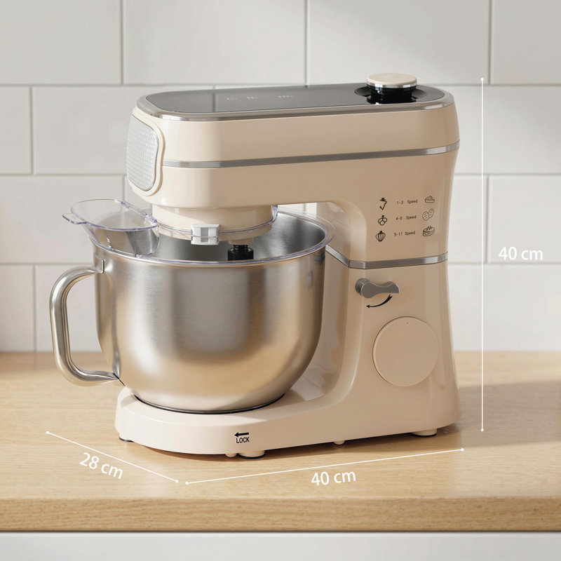 HOMCOM Stand Mixer, Cream