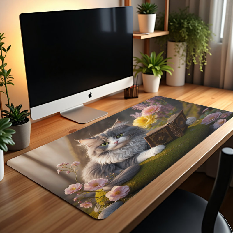 Polyester Desk Pad, 14.4x12.1