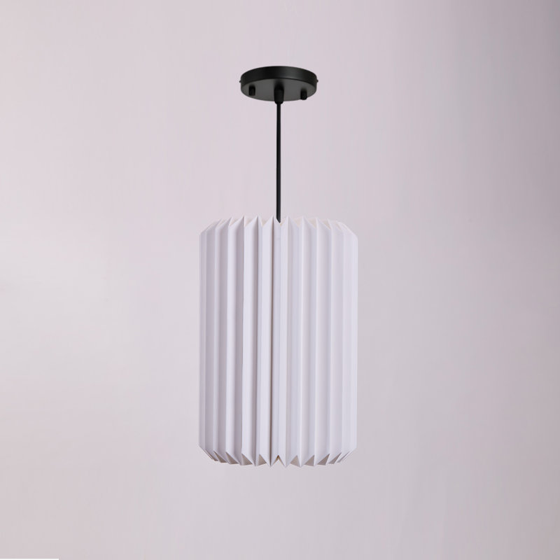 30cm H Cardboard / Paper Rectangle Pendant Shade in White