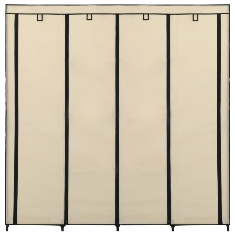 4 Door Wardrobe, Cream
