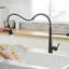 Robinet de cuisine commercial noir avec douchette extractible, robinet d'évier de cuisine à poignée simple-119337199