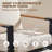 4-Piece Outdoor Conversation Set – Handwoven Wicker Back, Faux-Wood Tabletop, 6" Olefin Cushions, 3" Wide Arm
