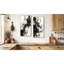 Art mural abstrait noir et blanc, 20 x 40 po sur 2, art polyvalent au fini ultrabrillant, 20 x 40 po, s'adapte à différents espaces