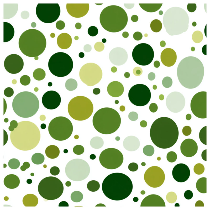 Couvre-lit matelassé vert à pois et cercles toutes tailles, Double