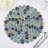 Peacock Design Polyester No Pattern Round Placemat