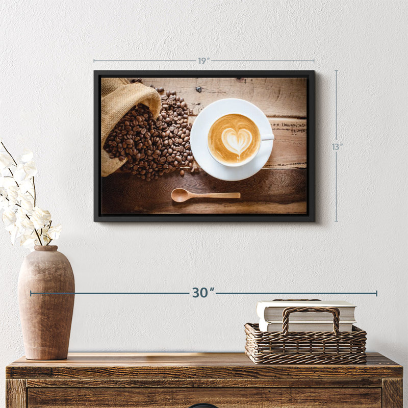 Art mural café au lait, H 13 po x l 19 po