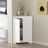 White Corner Storage Cabinet With Adjustable Shelf And 2 Doors - For Bathroom, Kitchen, Living Room Tempting Option Freestanding Ideal For Organization