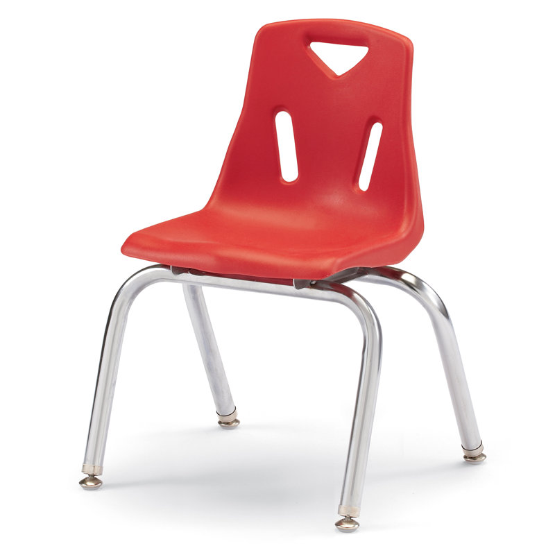 Chaise empilable Berries®, Plaqué chrome, Rouge, 14 po