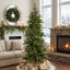 Sapin de Noël artificiel vert pré-éclairé avec lumières fraises-933353006