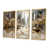 Toile avec cadre flottant or