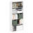 Furinno JAYA Book Shelf, 5-Tier Bookshelf, 52 Inch Tall Bookcase with Adjustable Shelf, 9.5 x 23.6 x 52.6, for Home Office, Bedroom, Living Room, White-121881946