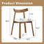 Ensemble de 2 chaises de salle à manger avec assise recouverte de polyuréthane et dossier incurvé-1581845992
