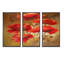 «Red Blossoming Poppies IV», peinture sur toile 3 pièces-483501599-483501598