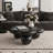 Cloud-Shaped Coffee Table with Spherical Legs – Matte Black