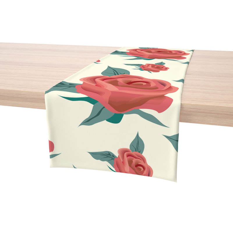 Floral 85 Cotton Table Runners, 108" x 16"