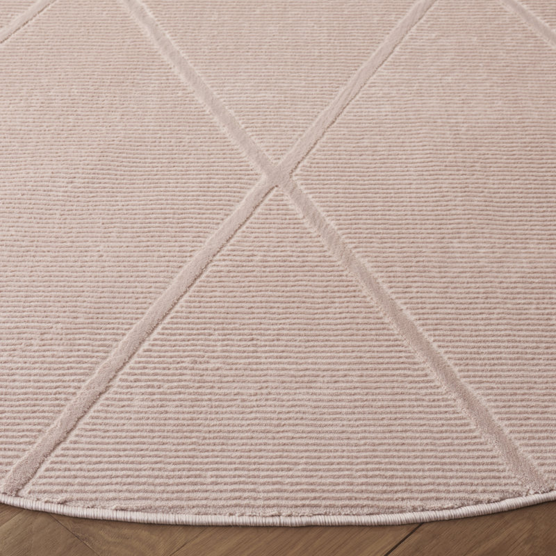 Tapis rose Revive 104, Rond 6 pi 7 po