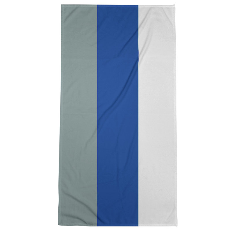 Bath Towel, Ocean Blue/Light Gray