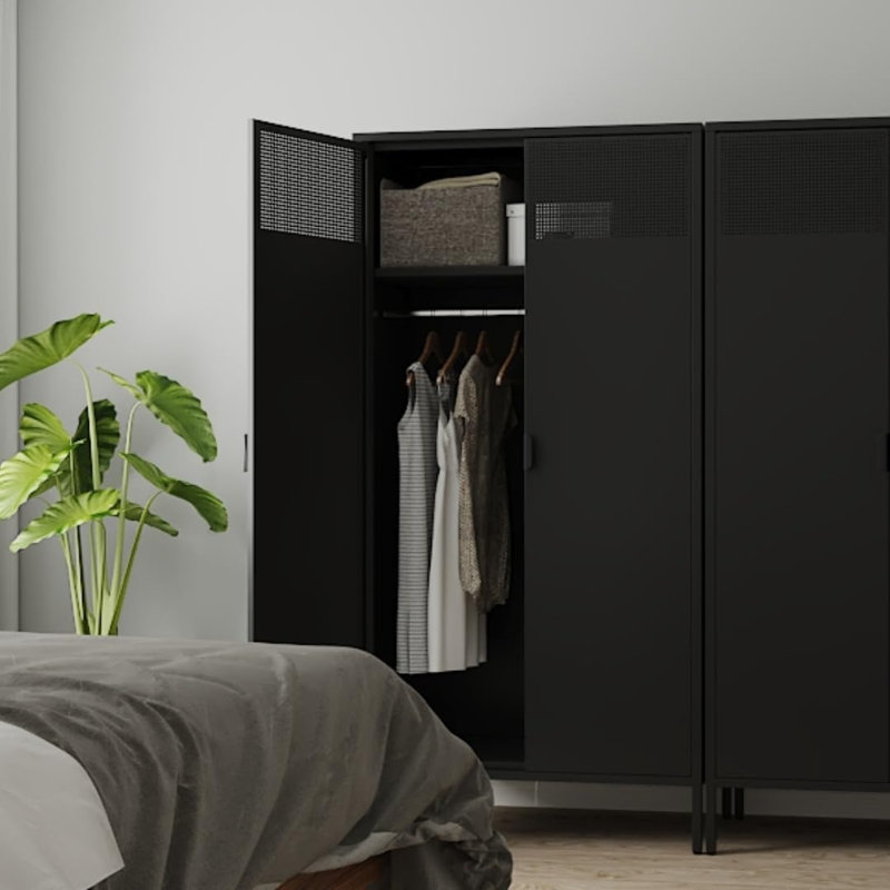 Armoire en métal, Noir satiné