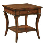 Hekman European Legacy Square End Table, Macadamia Finish