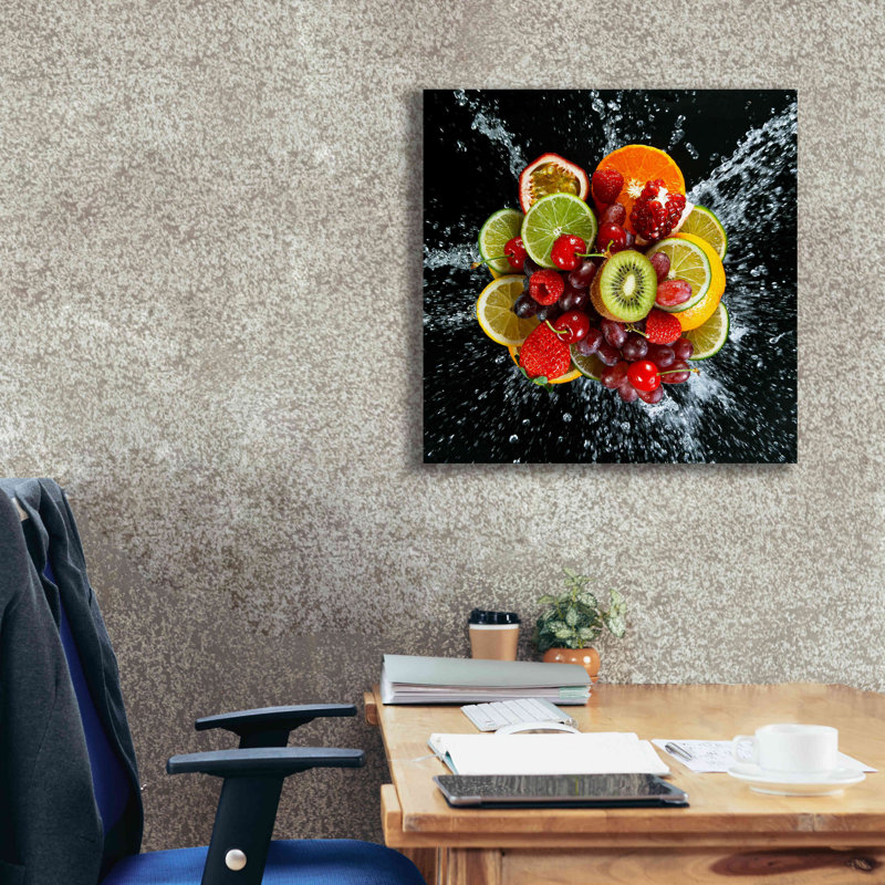 «Fruit Splash III», art mural sur toile, H 26 po x l 26 po x P 1,5 po