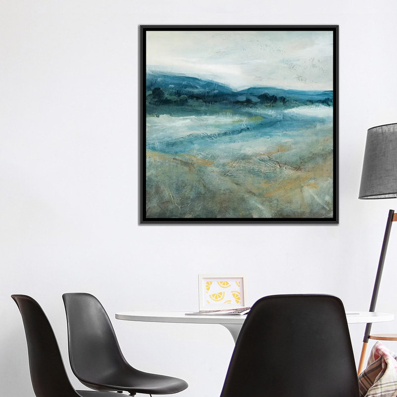 «Distant Shadows I» par Carol Robinson - reproduction d'art, Aucun mat, Toile avec cadre noir, H 37 po x l 37 po x P 1,5 po
