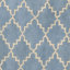Tapis bleu / crème en laine touffeté à la main Carolene-1020675430