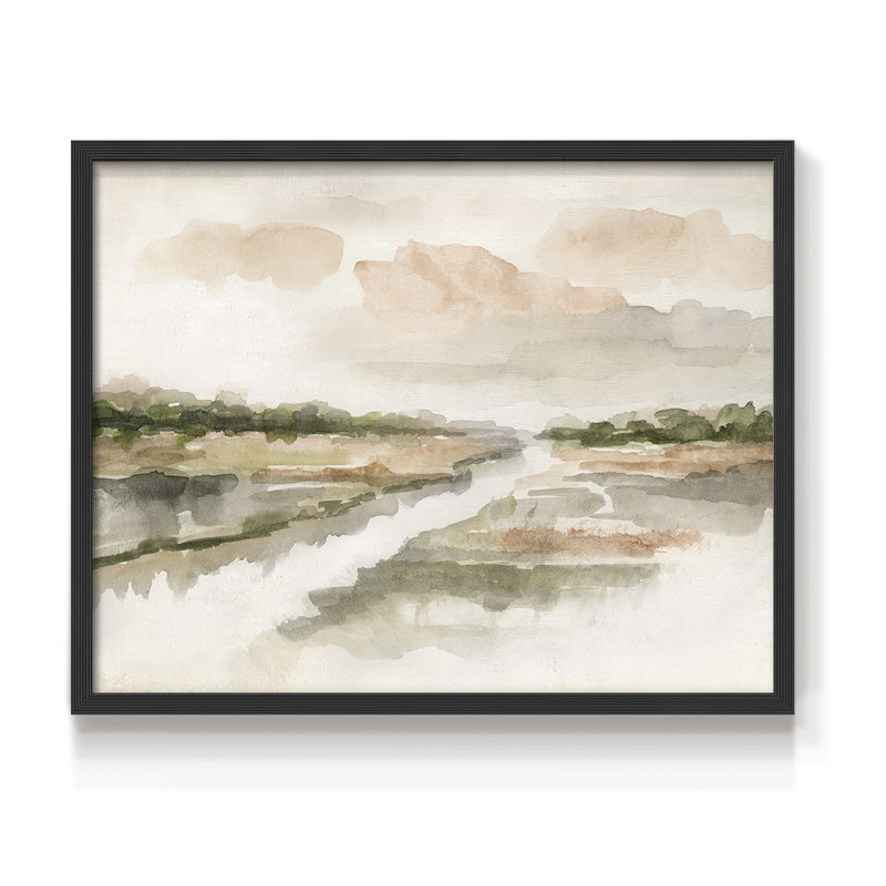 Moody Sunset -Framed Print - Restickable, Black, 16" H x 20" W