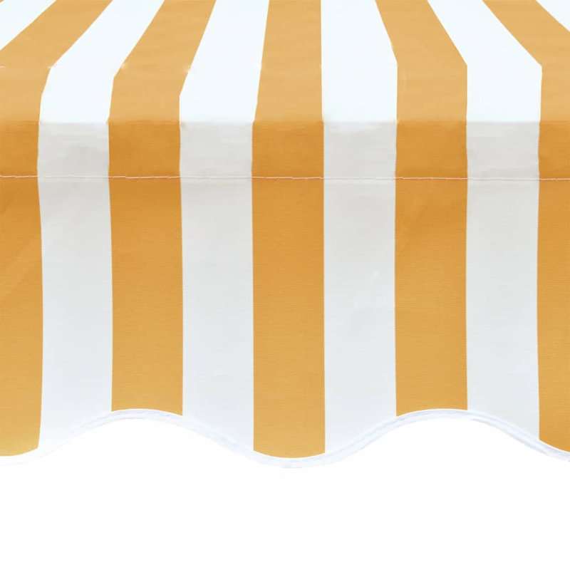 Awning Top Sunshade Canvas, Yellow/White, 300cm W x 600cm D