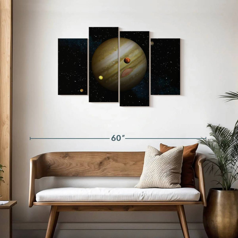 Oberle Jupiter And Its Moons, 27" H x 43" W