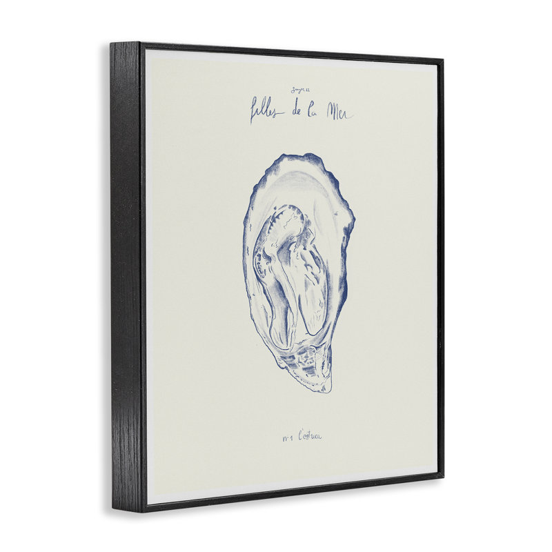 Giclée encadrée Filles De La Mer Oyster, design par 1x, H 14 po x l 11 po, Noir