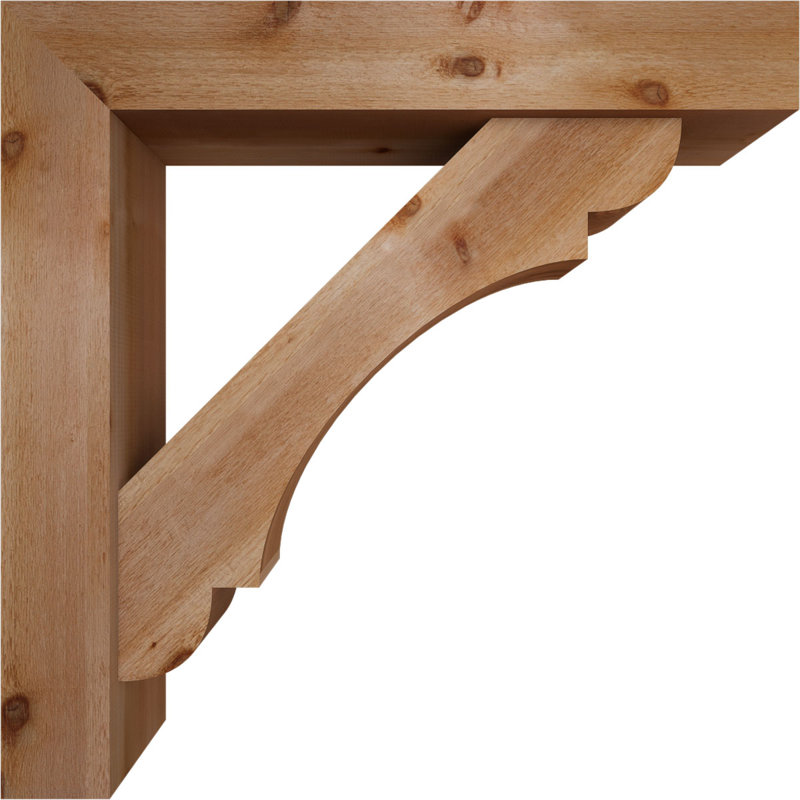 Olympic Block Offset Brace Bracket, 44 x 44, 8"W Western Red Cedar (Rough Sawn)