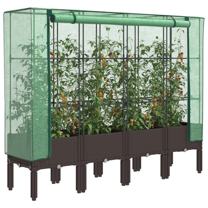 Bautista Raised Garden Bed, Brown