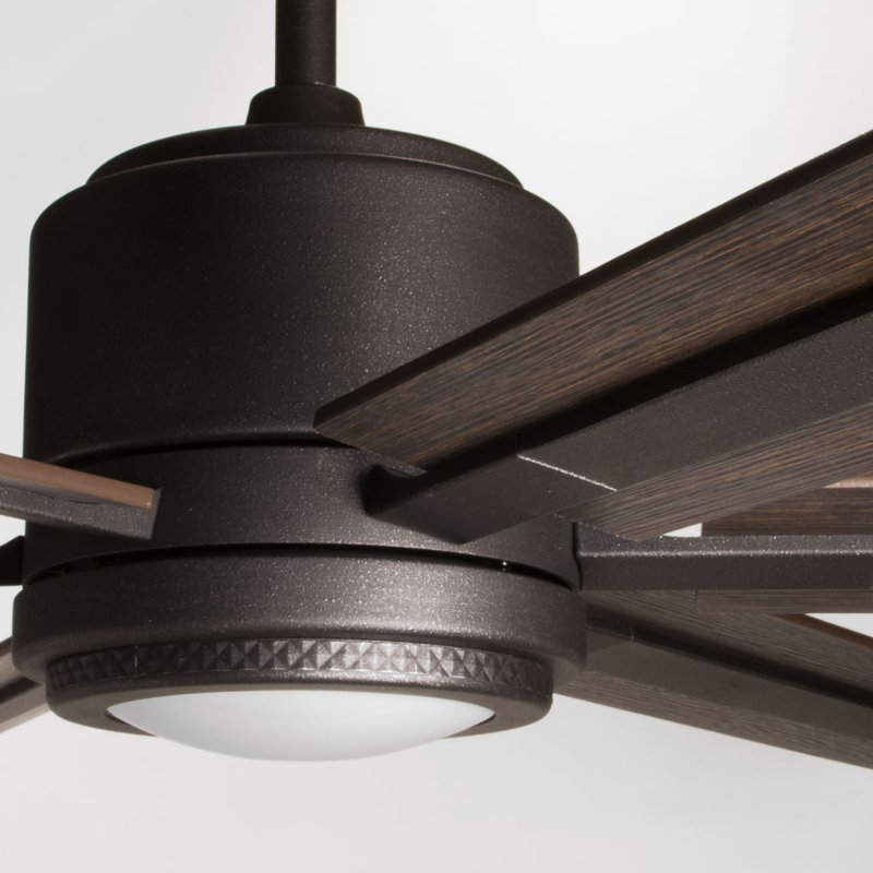 Glandon 60'' Ceiling Fan with LED Lights, Gilded Iron with Toasted Oak Driftwood