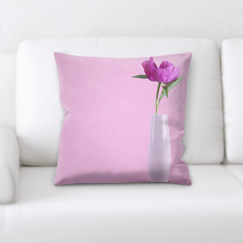 Housse de coussin carré fleur