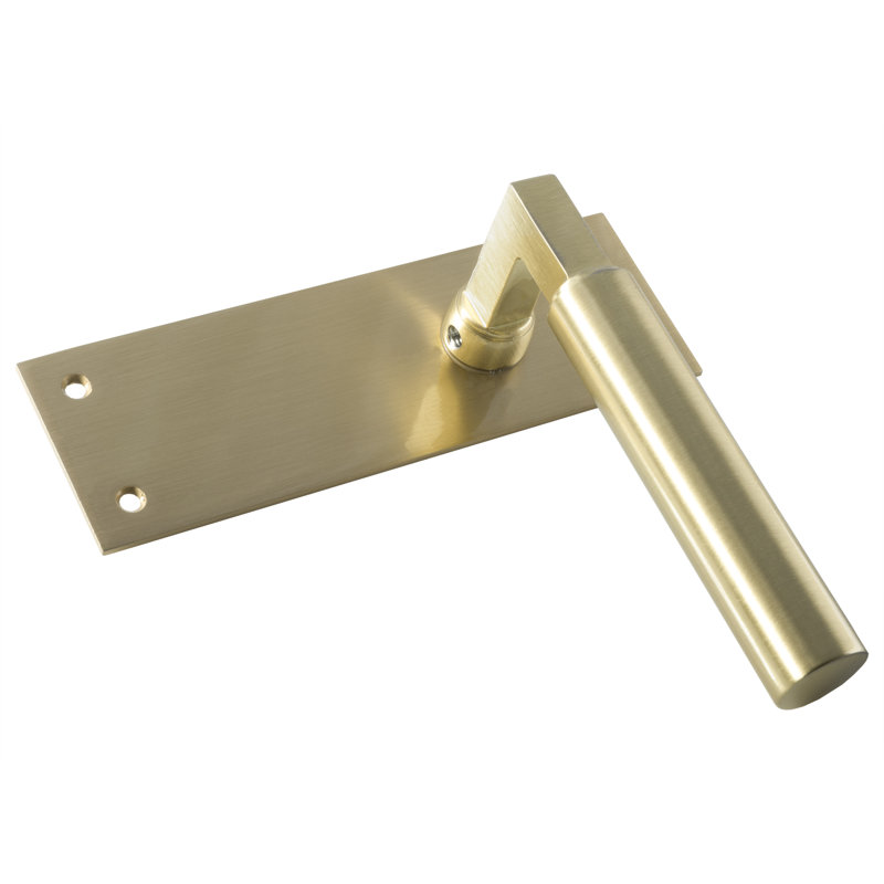 Earnestine Latch Door Handle, Satin Brass
