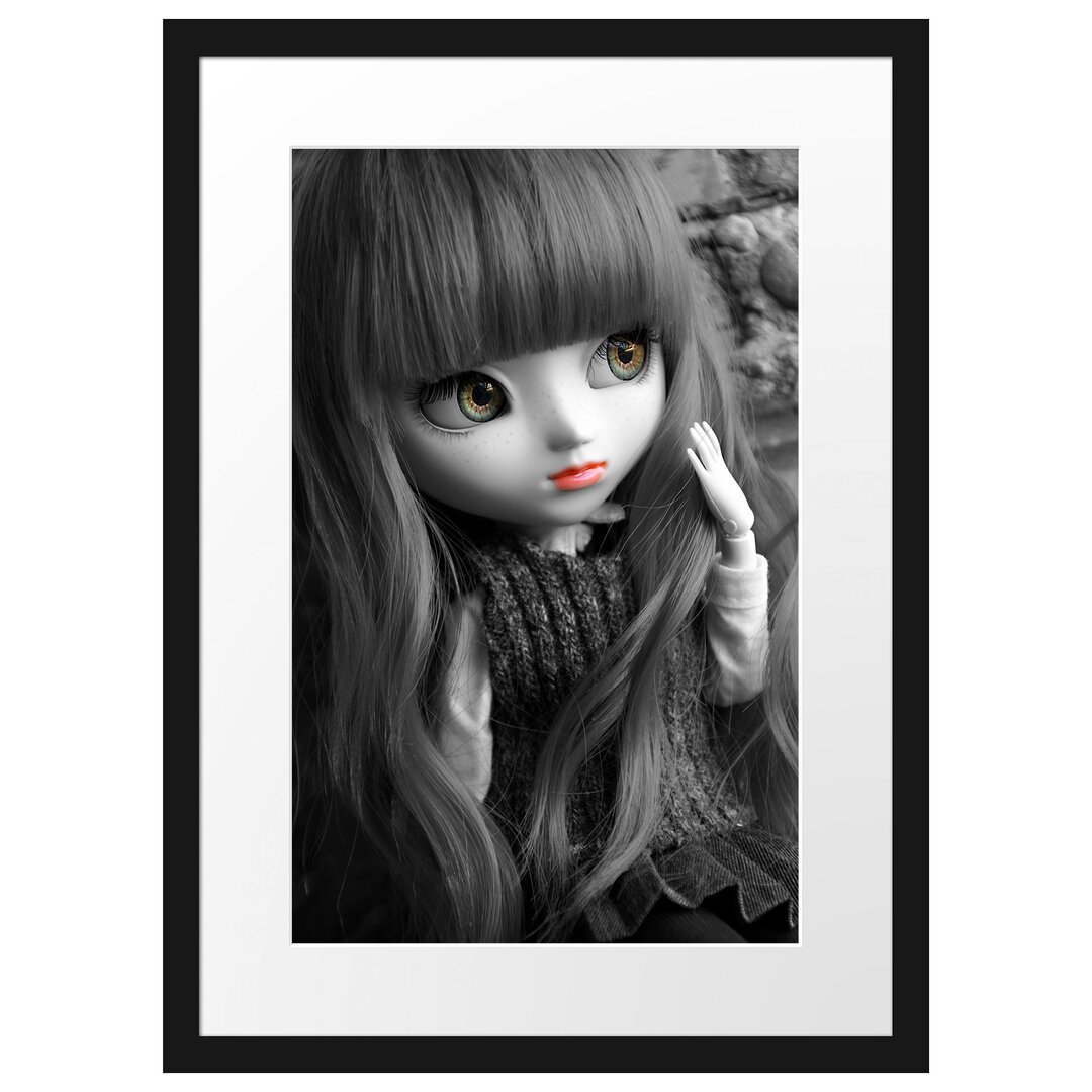 Gerahmtes Poster Pullip mit Augen