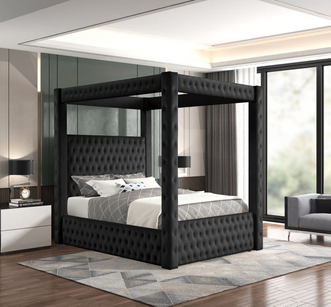 Valesia Upholstered Canopy Bed