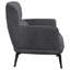 Chaise d'appoint grise avec pieds en métal-1550773546