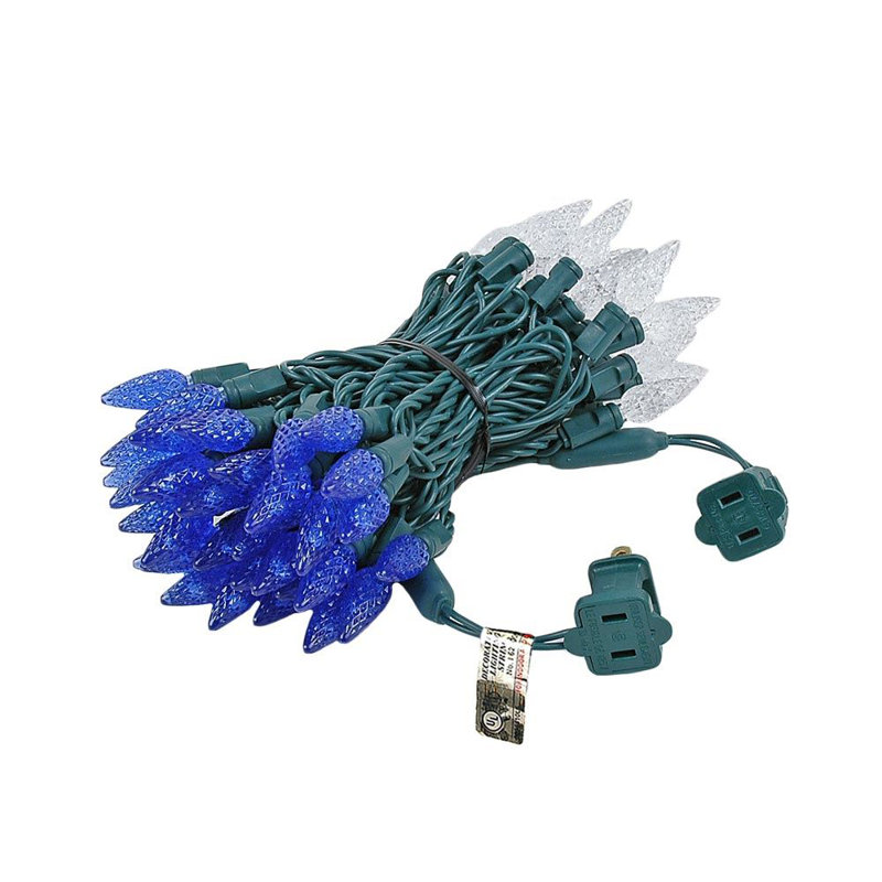 Guirlande lumineuse 70 lumières, Bleu / blanc pur