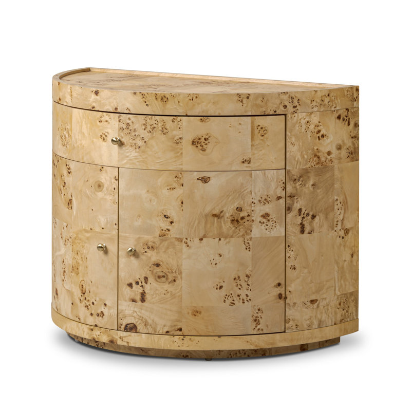 Ashton Nightstand-Natural Poplar Burl, Natural Poplar Burl