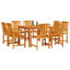 8 - Person Wood Patio Dining Set with Square Table