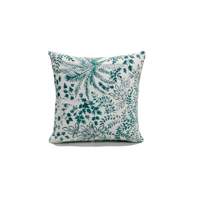Housse de coussin et insert Ottava Liza en bleu / vert / bleu sarcelle / blanc