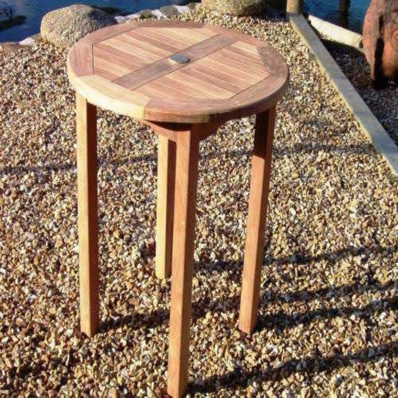 Izzy Round Teak Outdoor Bistro Table , 70cm cm W 70cm cm D