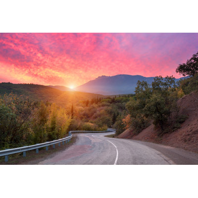 Mountain Road - Wrapped Canvas Print