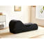 Chaise longue avec mousse haute, conception ergonomique, housse amovible lavable en noir chaise noire, noyau en mousse,-130844444