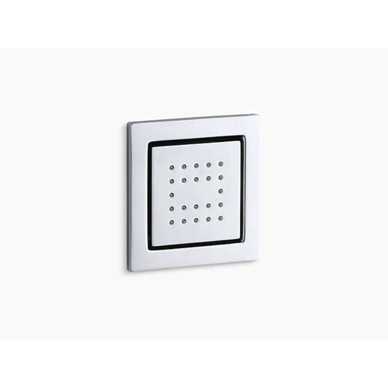 Vaporisateur corporel carré avec 22 jets Watertile, Chrome poli