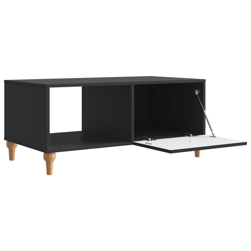 Coffee Table with Storage, Black, 40cm H x 90cm L x 50cm W